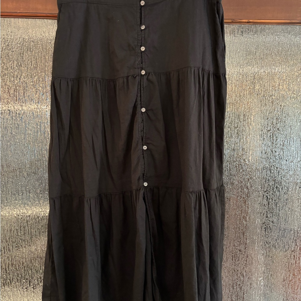 Old Navy Black Button-Down Skirt